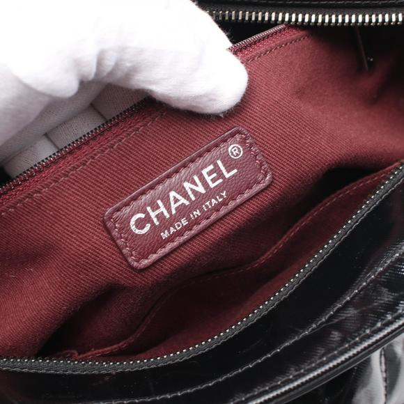 Chanel Matelasse Tote Bag Canvas Leather Black - Picture 4 of 10